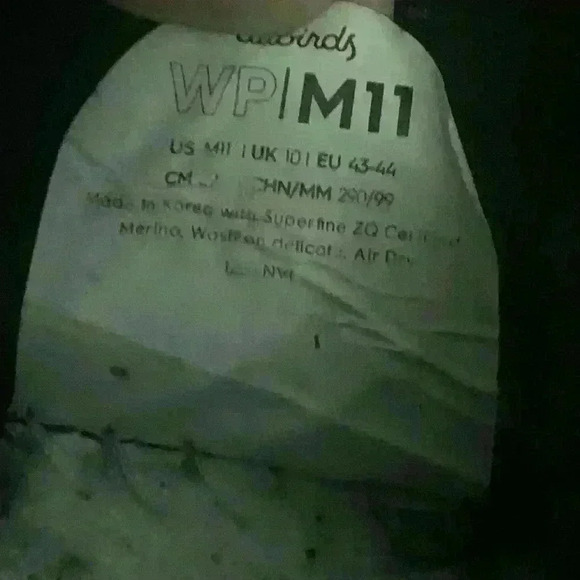 Allbirds Black Wool Pipers Everyday Sneaker, Mens Size 11, missing insole - Picture 10 of 11